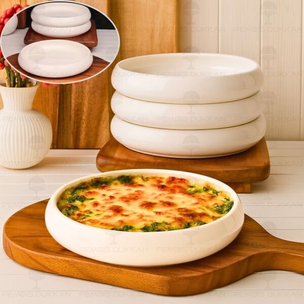 1 Adet Vento Mien 21.5cm Porselen Masa Ortası Salata & Meze Servis (25065)