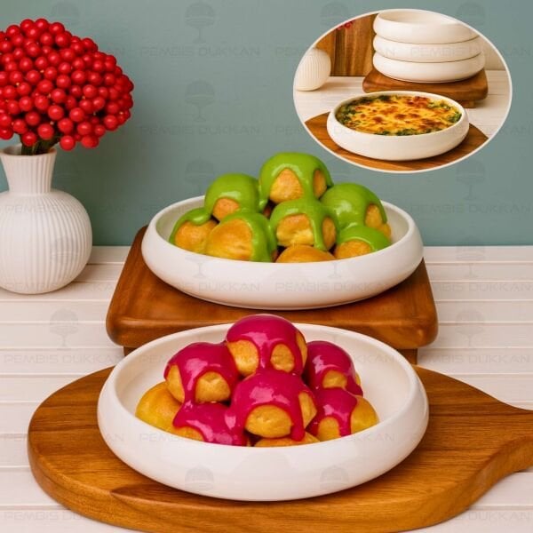 1 ADET VENTO Mien 21.5CM PORSELEN MASA ORTASI SALATA & MEZE SERVİS (25065)