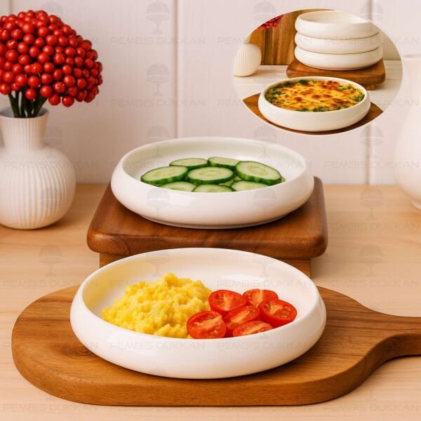 1 Adet Vento Mien 21.5cm Porselen Masa Ortası Salata & Meze Servis (25065)
