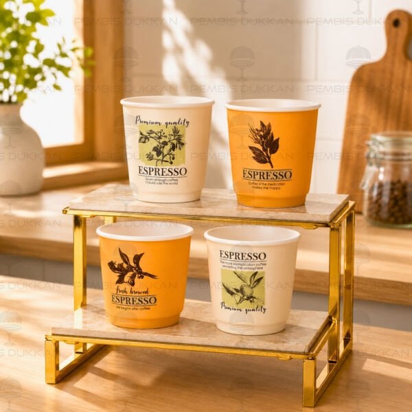 4lü Art Porselen Espresso Bardağı (5K04)