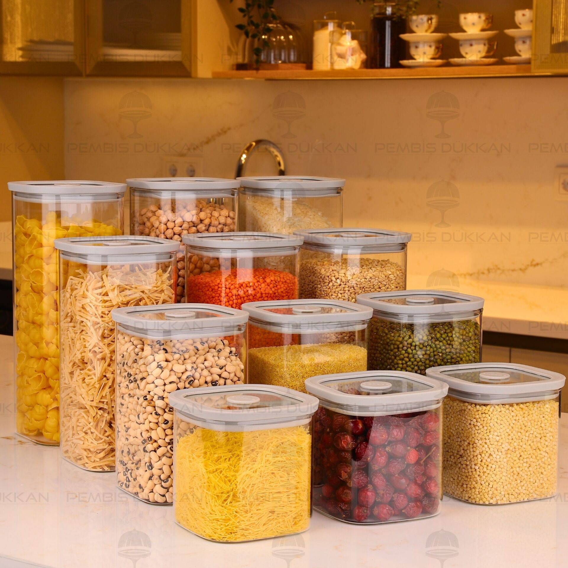 12Lİ GRİ SNUG ERZAK KAVANOZ SET (6226-6227-6228-6229)