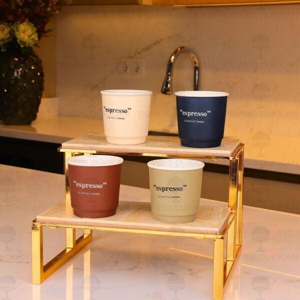 4lü Mona Porselen Espresso Bardağı (5K03)