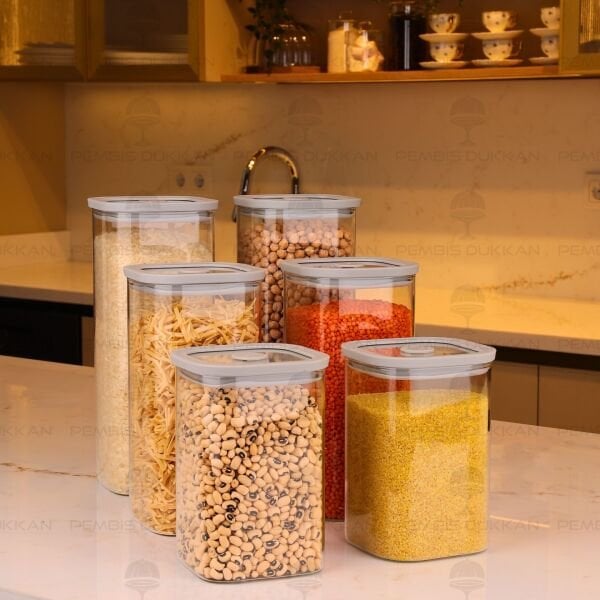 6LI GRİ SNUG ERZAK KAVANOZ SET (6227-6228-6229)