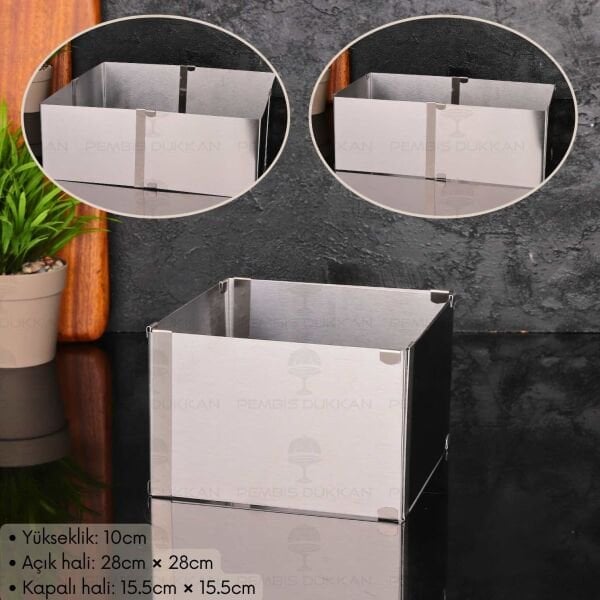 IVY ÇELİK AYARLANABİLİR KEK KALIBI (EKK135)