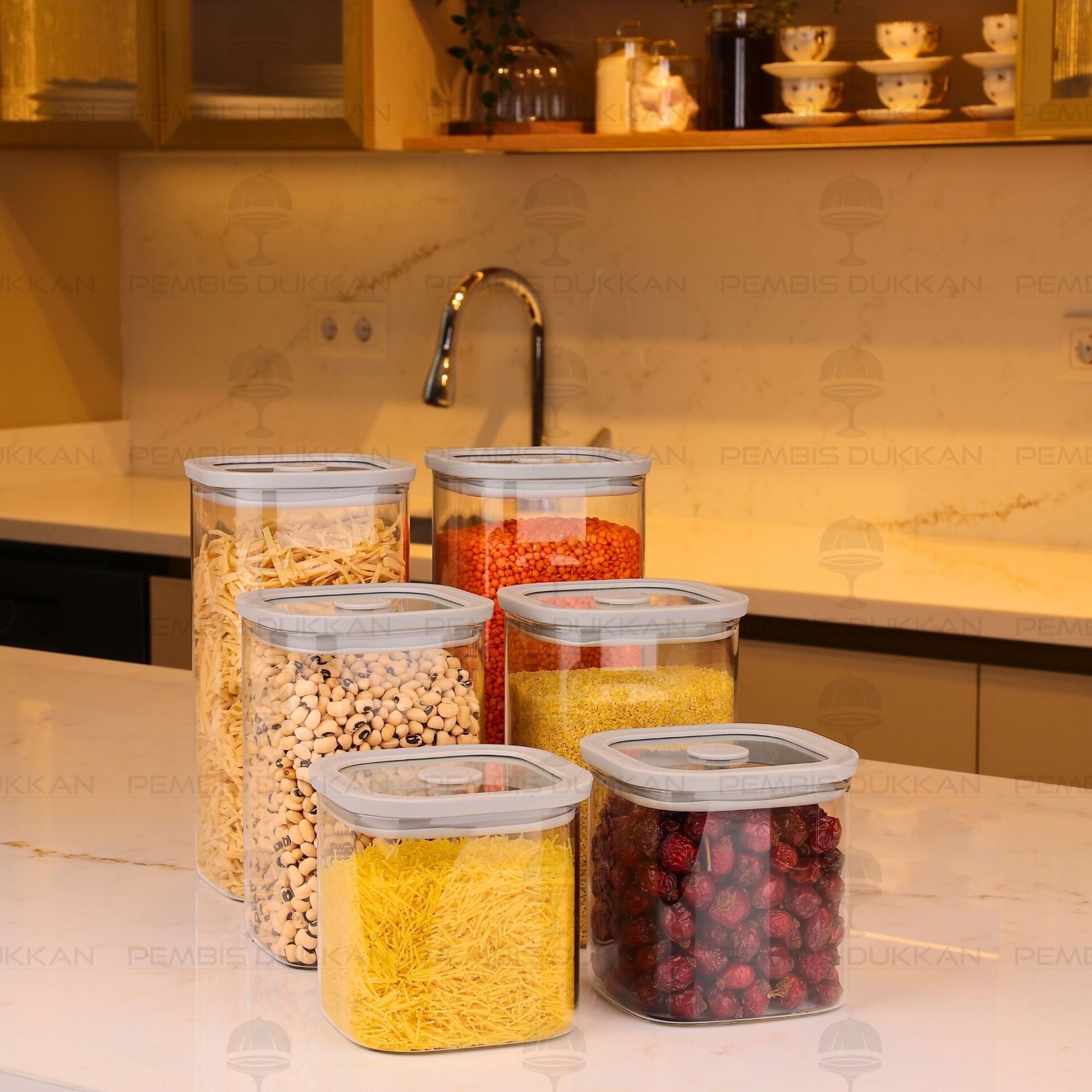 6LI GRİ SNUG ERZAK KAVANOZ SET (6226-6227-6228)