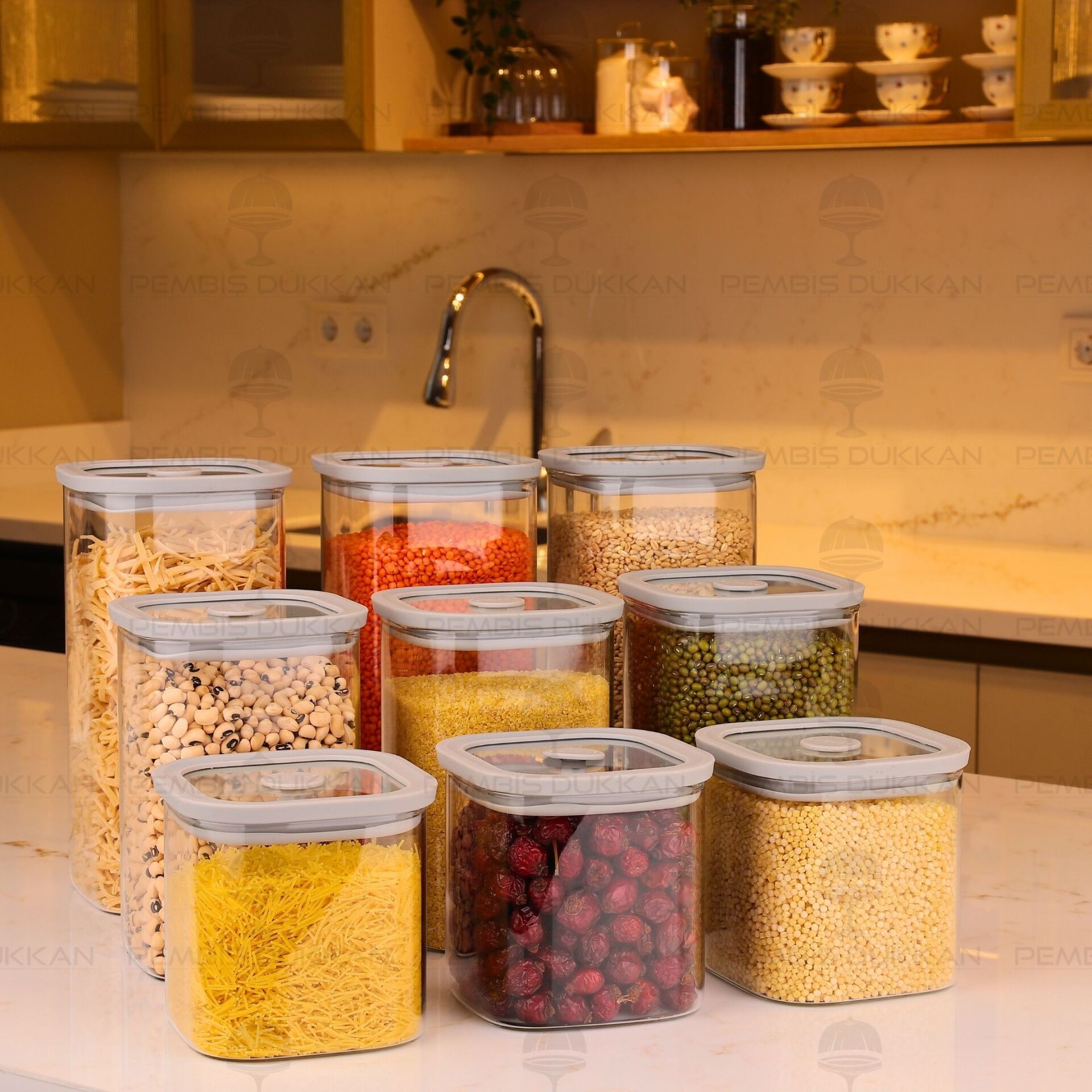 9LU GRİ SNUG ERZAK KAVANOZ SET (6226-6227-6228)