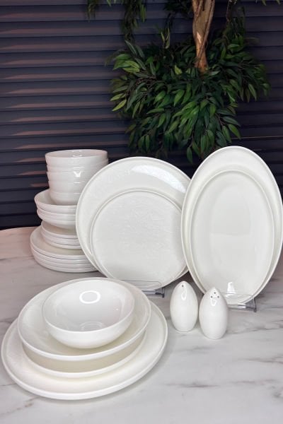 6 KİŞİLİK 28 PARÇA ELEGANS SADE YEMEK TAKIMI