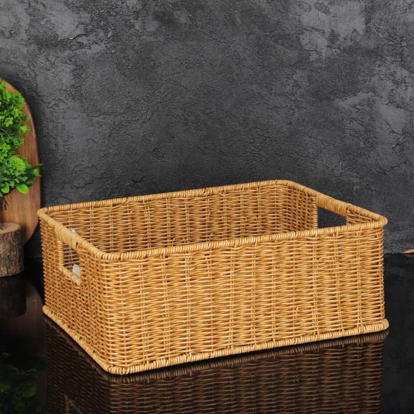 1 ADET MİEN DİKDÖRTGEN RATTAN SEPET(BOY SEÇİNİZ)