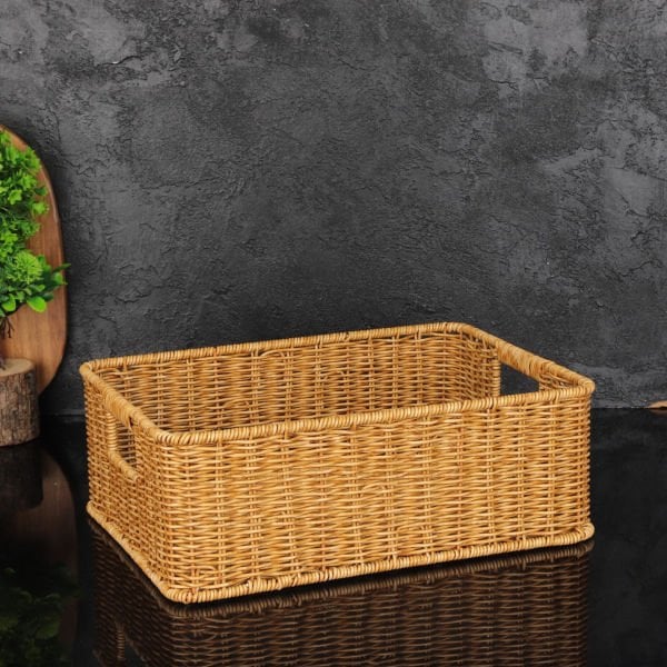1 ADET MİEN DİKDÖRTGEN RATTAN SEPET(BOY SEÇİNİZ)