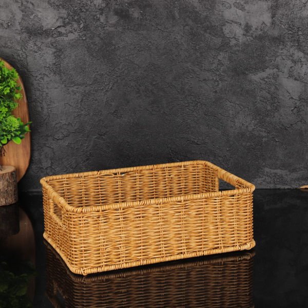 1 ADET MİEN DİKDÖRTGEN RATTAN SEPET(BOY SEÇİNİZ)