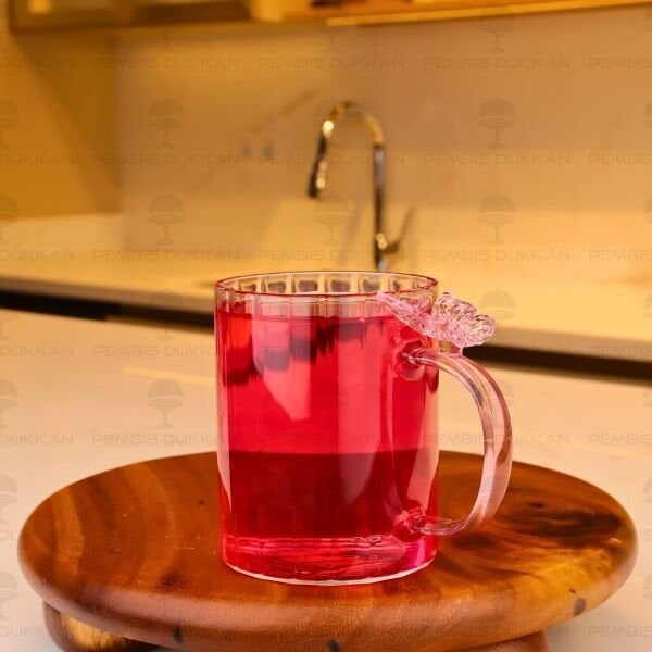 PEMBE KELEBEK, PİNTEREST CAM KUPA (1J44)