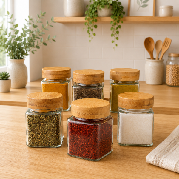 6LI BOHEM BAMBU KAPAKLI BAHARATLIK SET (7119100)