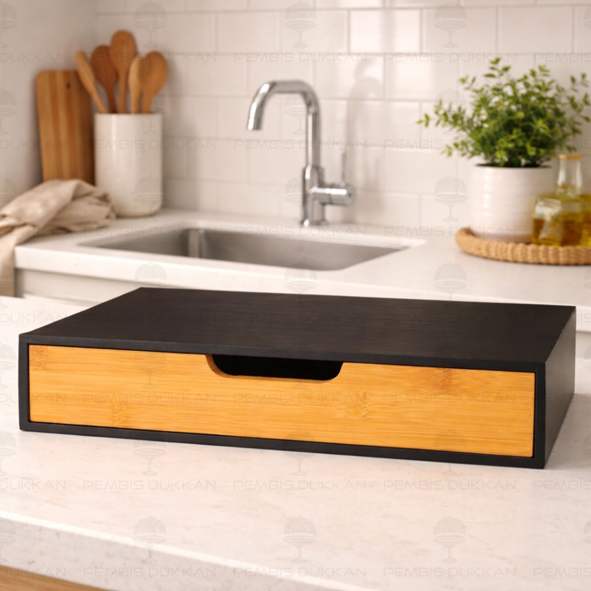 BAMBU SİYAH ÇEKMECE ORGANİZER (7B241)