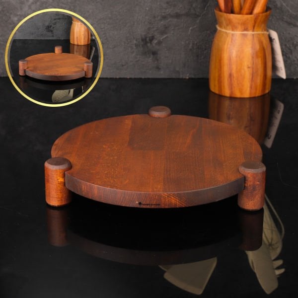 AHŞAP YUVARLAK 25 CM AYAKLI STAND