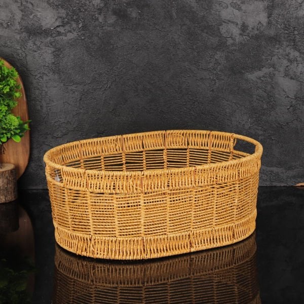 1 ADET MİEN OVAL RATTAN SEPET(BOY SEÇİNİZ)