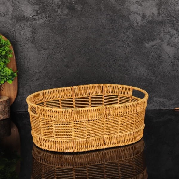 1 ADET MİEN OVAL RATTAN SEPET(BOY SEÇİNİZ)