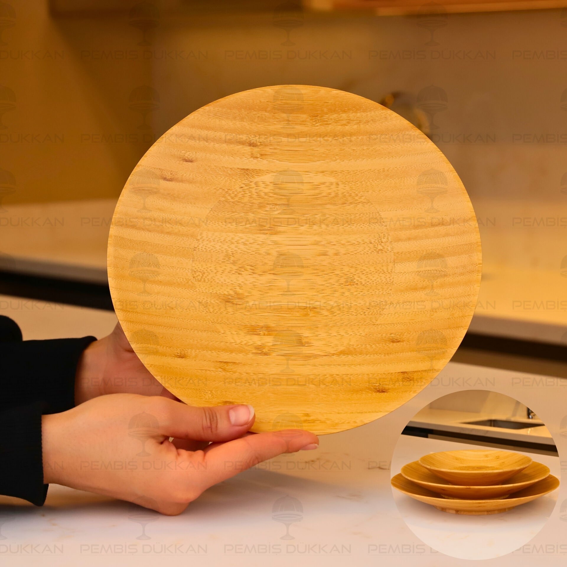 BAMBU 24CM SUNUM SERVİS TABAĞI (7B216)