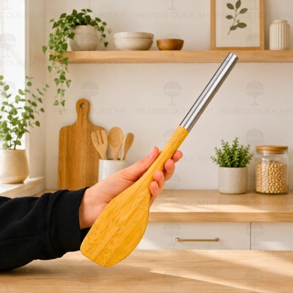 BAMBU METAL SAPLI YAN SPATULA (7B189)