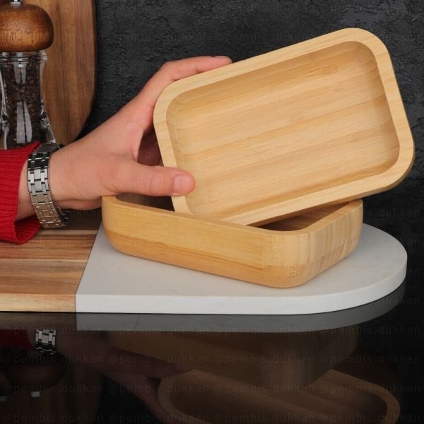 MİEN BAMBU DİKDÖRTGEN DERİN KASE 1 ADET (1169)