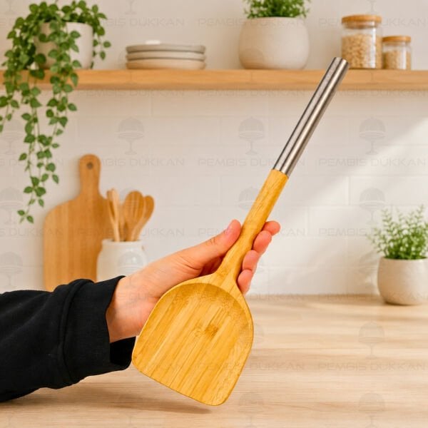 BAMBU METAL SAPLI DERİN SPATULA (7B191)