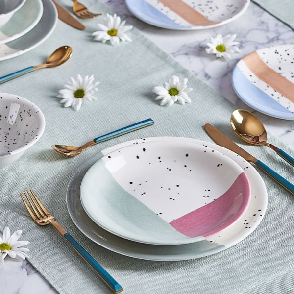 NEVA 24 PARÇA İZGİ YEMEK TAKIMI