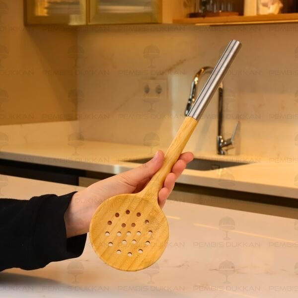 BAMBU METAL SAPLI KEVGİR (7B192)