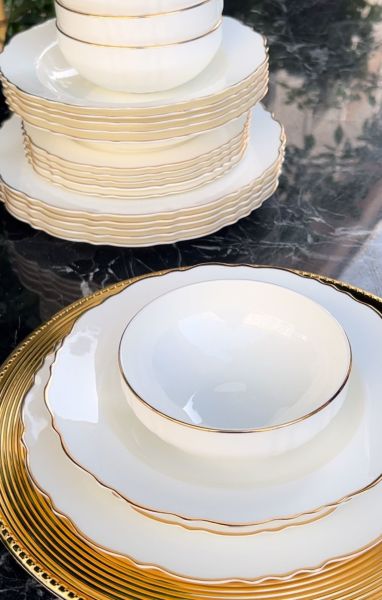 6 KİŞİLİK 24 PARÇA VİCTORİA GOLD YEMEK TAKIMI