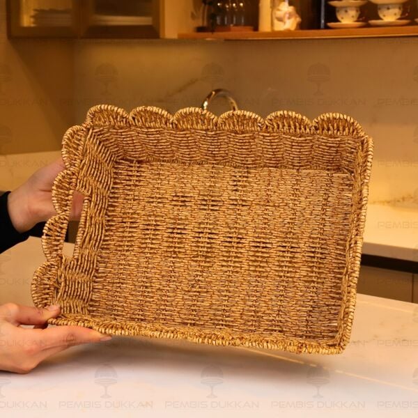 4LÜ DİKDÖRTGEN RATTAN SEPET (1584)