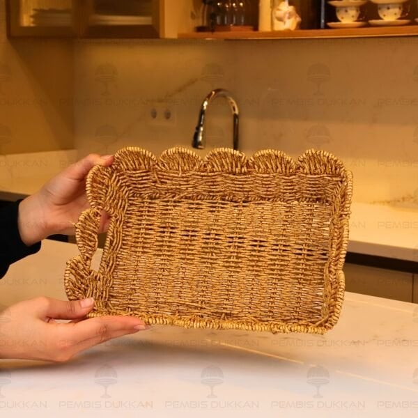 4LÜ DİKDÖRTGEN RATTAN SEPET (1584)