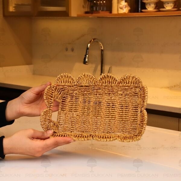 4LÜ DİKDÖRTGEN RATTAN SEPET (1584)