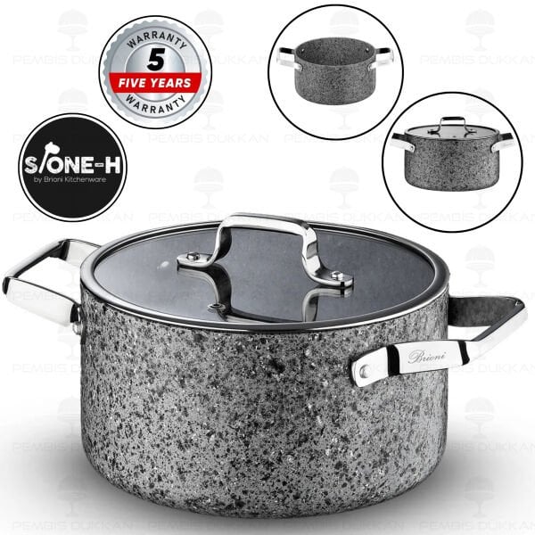 Brioni Stone-Age Gri 30 Cm Derin Tencere