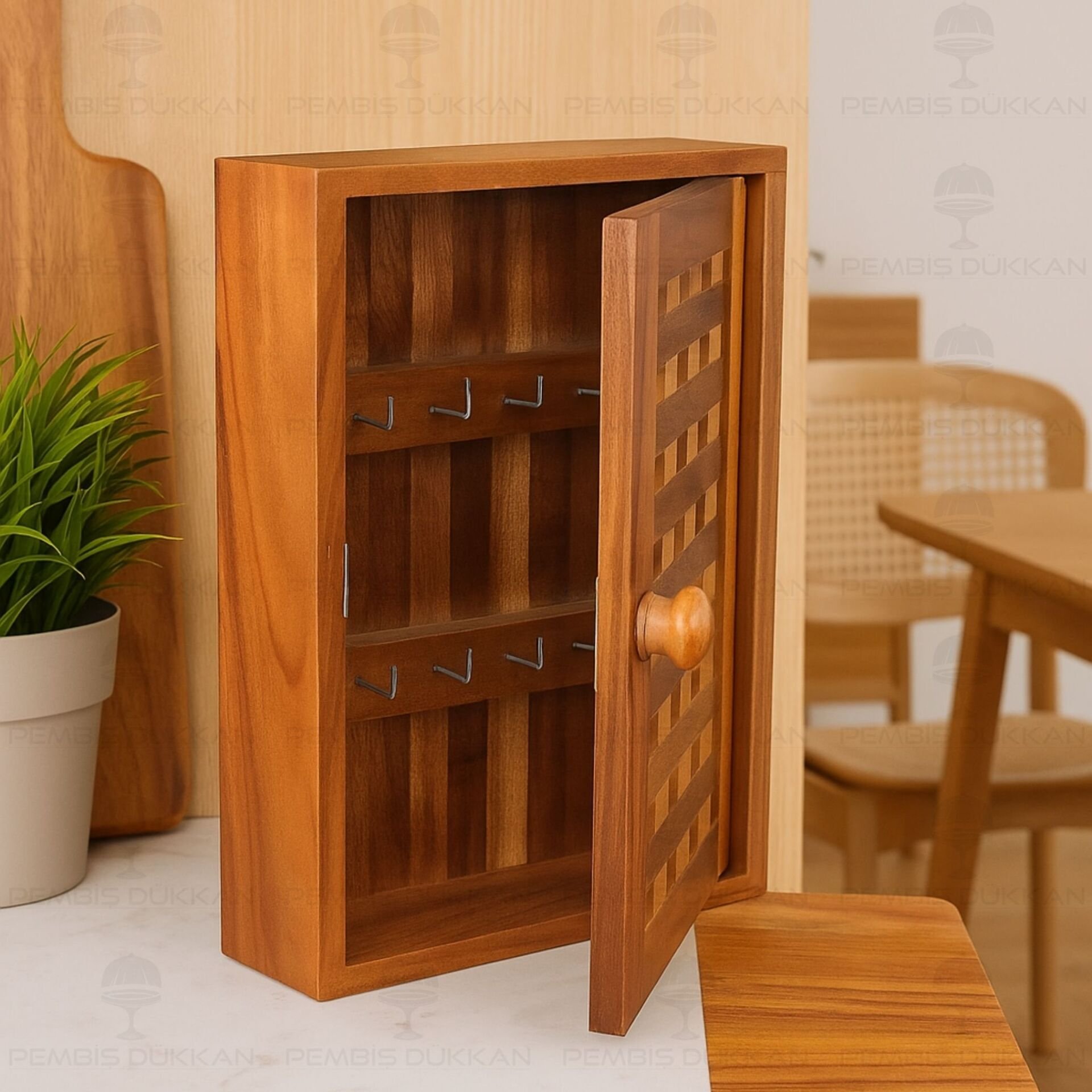 AKASYA DİKDÖRTGEN KAFES ANAHTARLIK (7B195)