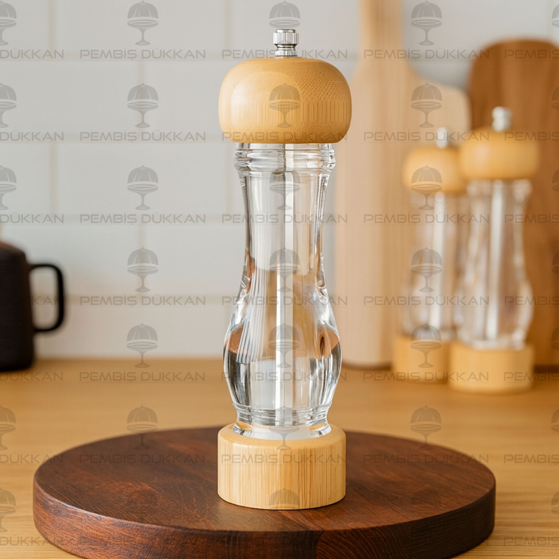 BAMBU AKRİLİK TUZ-KARABİBER DEĞİRMENİ BÜYÜK (76380)