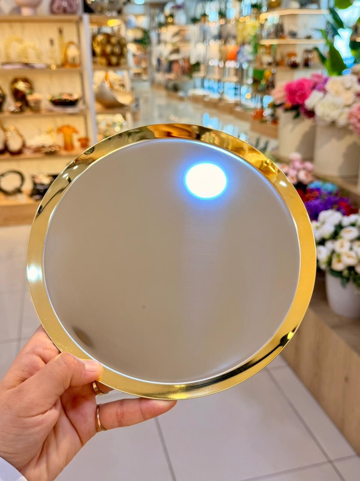 TİAMO 22CM  KAHVE SUNUM TEPSİSİ GOLD
