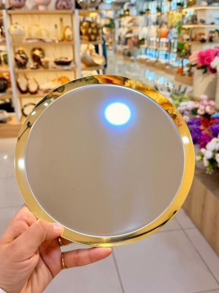 Tiamo 22cm Kahve Sunum Tepsisi Gold