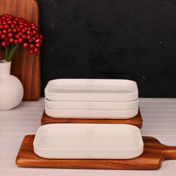 1 ADET KUPRA DİKDÖRTGEN PORSELEN YEMEK & MASA ORTASI SERVİS (19-311-11.5)