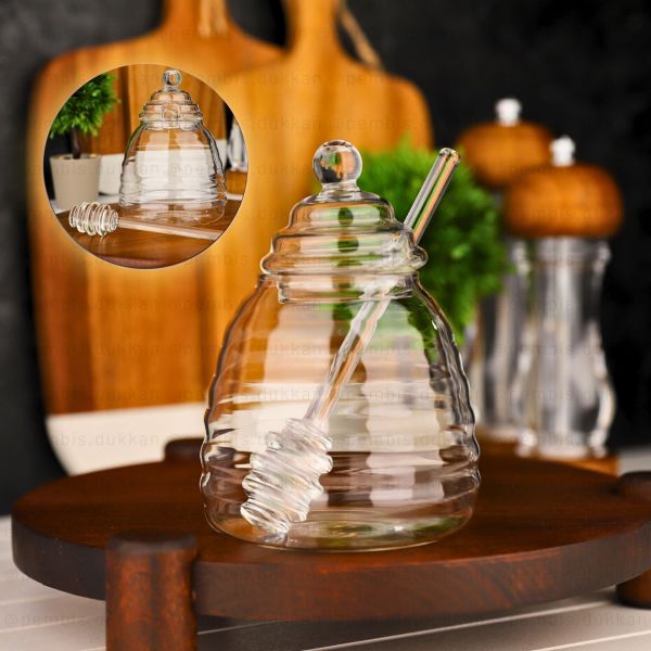 ARI KOVANI MODEL BAL KAŞIKLI CAM BAL KAVANOZU