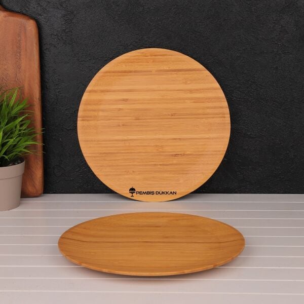 1 ADET MİEN 25 CM BAMBU SUNUM TABAK (7B220)