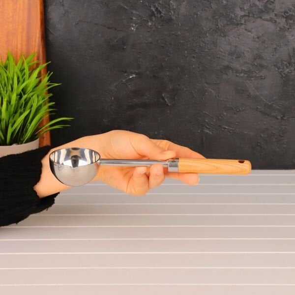 80 ML AHŞAP SAPLI, ÇELİK ÖLÇÜ KAŞIĞI (827)