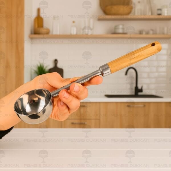 80 ML AHŞAP SAPLI, ÇELİK ÖLÇÜ KAŞIĞI (827)