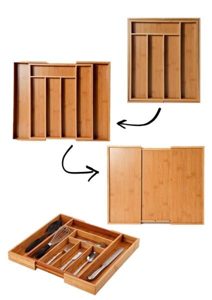 BAMBU AYARLANABİLİR ÇEKMECE İÇİ KAŞIKLIK (8B81)