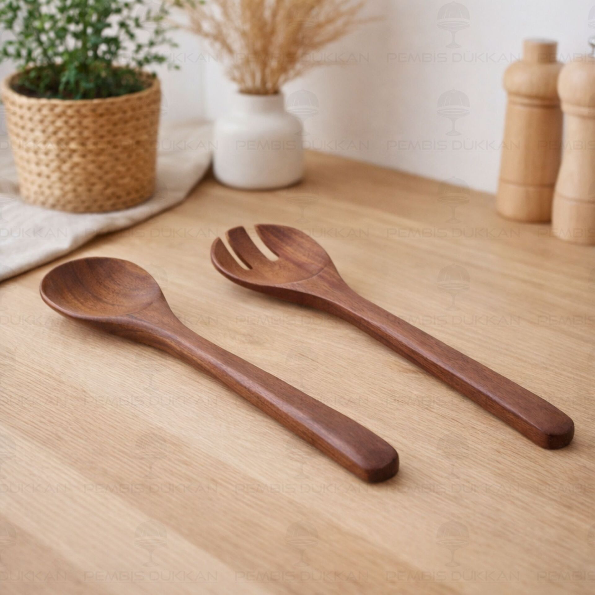 2Lİ AKASYA BOHEM SALATA SERVİS KAŞIK SETİ (7B255)