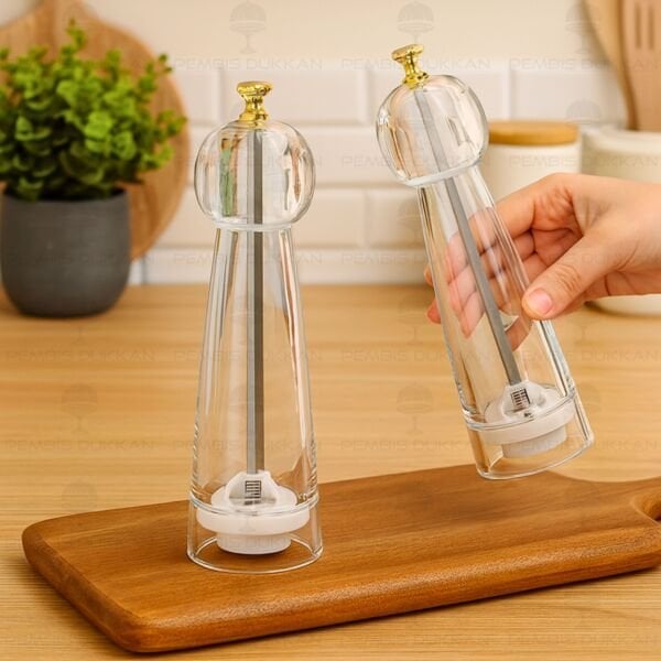 ŞEFFAF BÜYÜK BOY TUZ & KARABİBER DEĞİRMENİ (467)