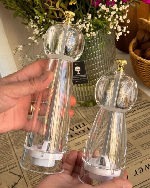 ŞEFFAF KÜÇÜK BOY TUZ & KARABİBER DEĞİRMENİ (468)