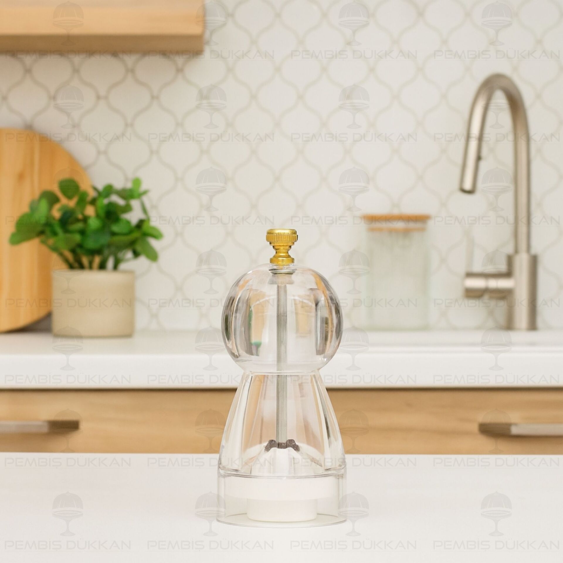 ŞEFFAF KÜÇÜK BOY TUZ & KARABİBER DEĞİRMENİ (468)