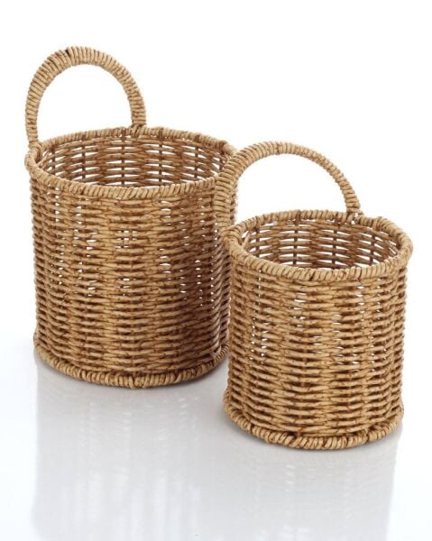 2Lİ RATTAN  ASKILI KÜÇÜK SEPET (1531)