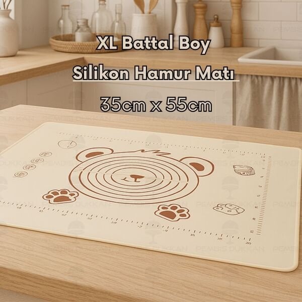 BÜYÜK BOY SİLİKON HAMUR MATI 35X55CM (727)