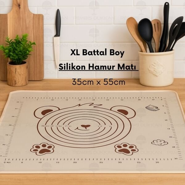 BÜYÜK BOY SİLİKON HAMUR MATI 35X55CM (727)