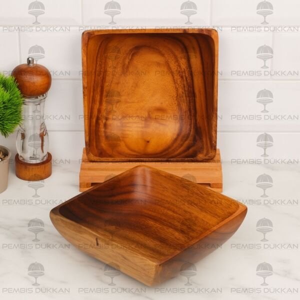 1 ADET FİLİPİN AKASYA KARE BÜYÜK DERİN KASE (AKS132)