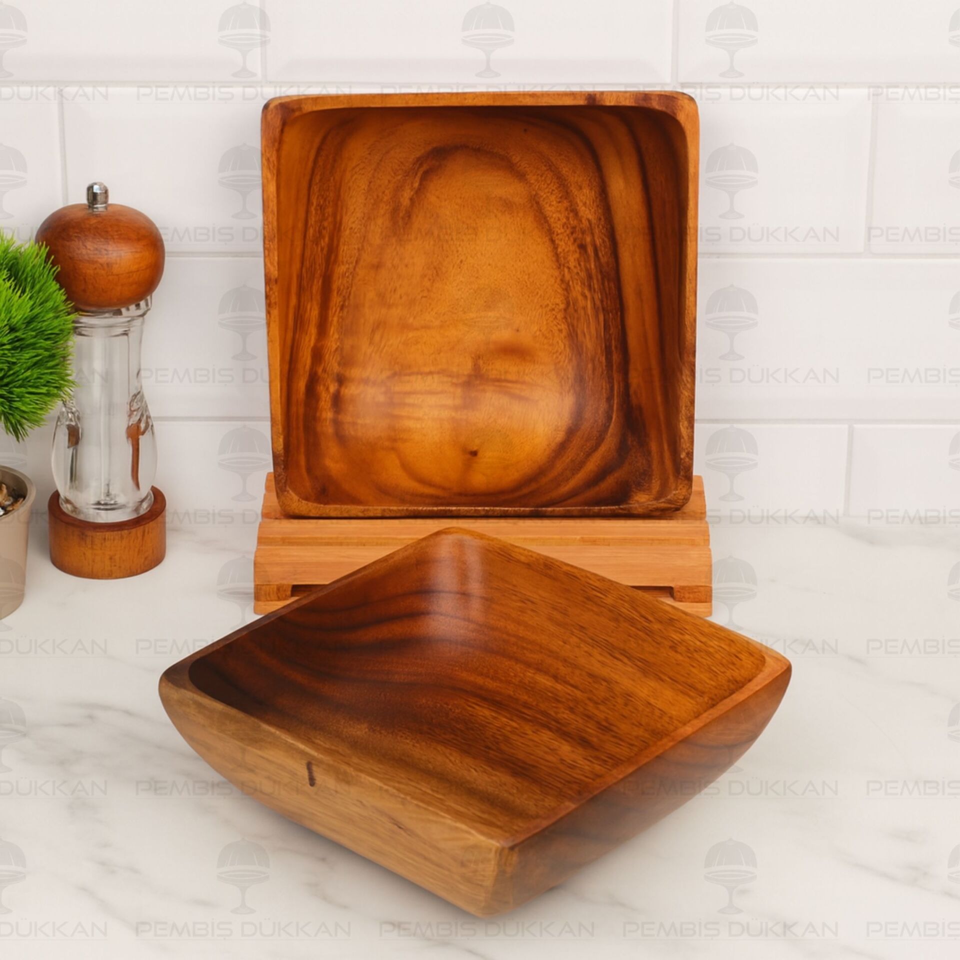 1 ADET FİLİPİN AKASYASI KARE DERİN MISIR - CİPS & SALATA SERVİS, KASE (AKS132)